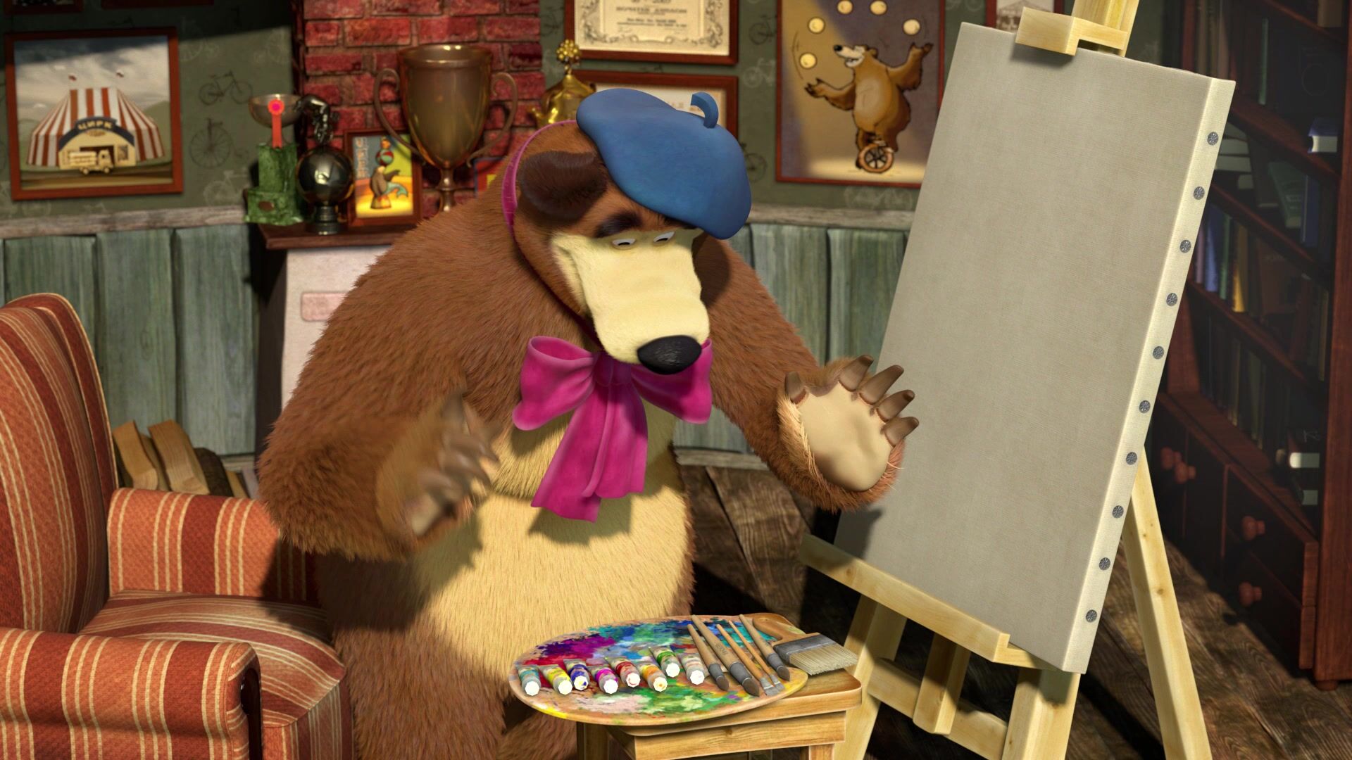 Песня маша и медведь художник фонк. Маша и медведь картина маслом 27. Маша и медведь художница.